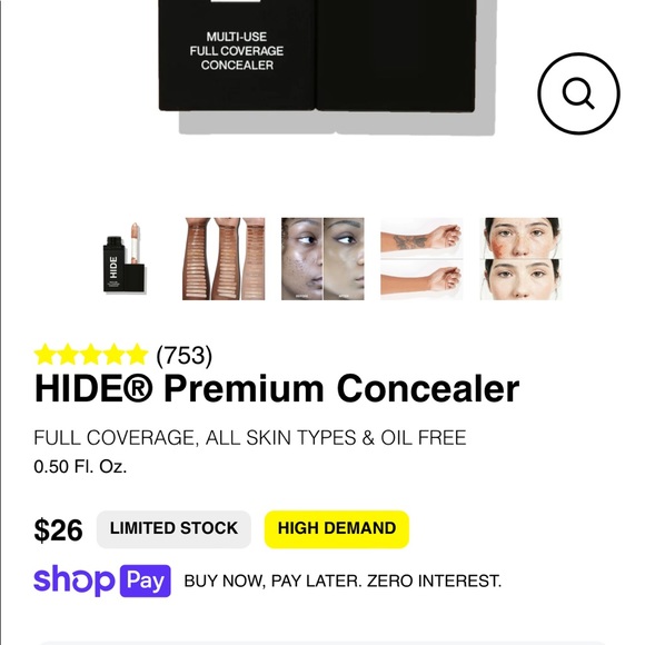 Brand New in box. Umber color. 4 left. Hide Multi-Use Full Coverage Concealers. - Picture 4 of 9